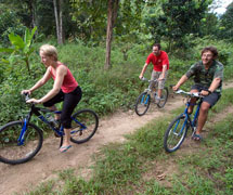 Cycling in Tung Nang Dam Village