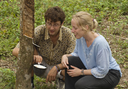 Bodhi and Charlotte tapping rubber