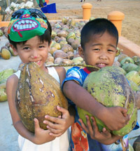 Kids at the Local Market