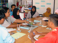 Ban Talae Nok and Muang Kluang homestay and tourism groups discuss the prospects of the future.