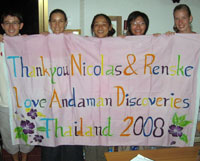 Andaman Discoveries staff wishing our interns Renske and Nicolas all the best for their continued studies. Thanks for all your help! 