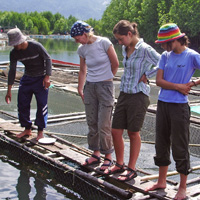 Steve's family on a krachang