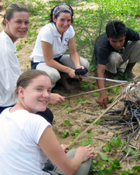 Leena and friends in Tung Nang Dam